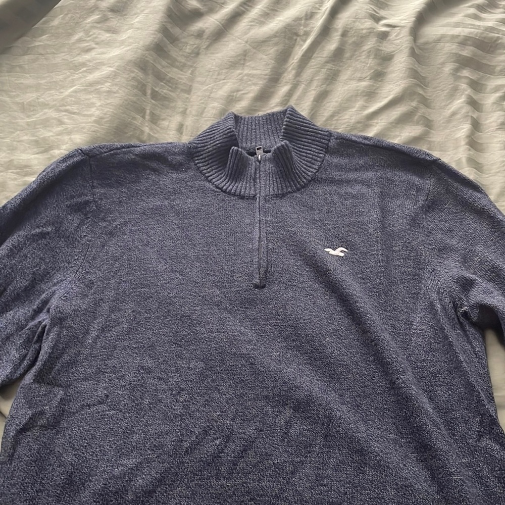 Hollister 3/4 Zip Knit Sweater
